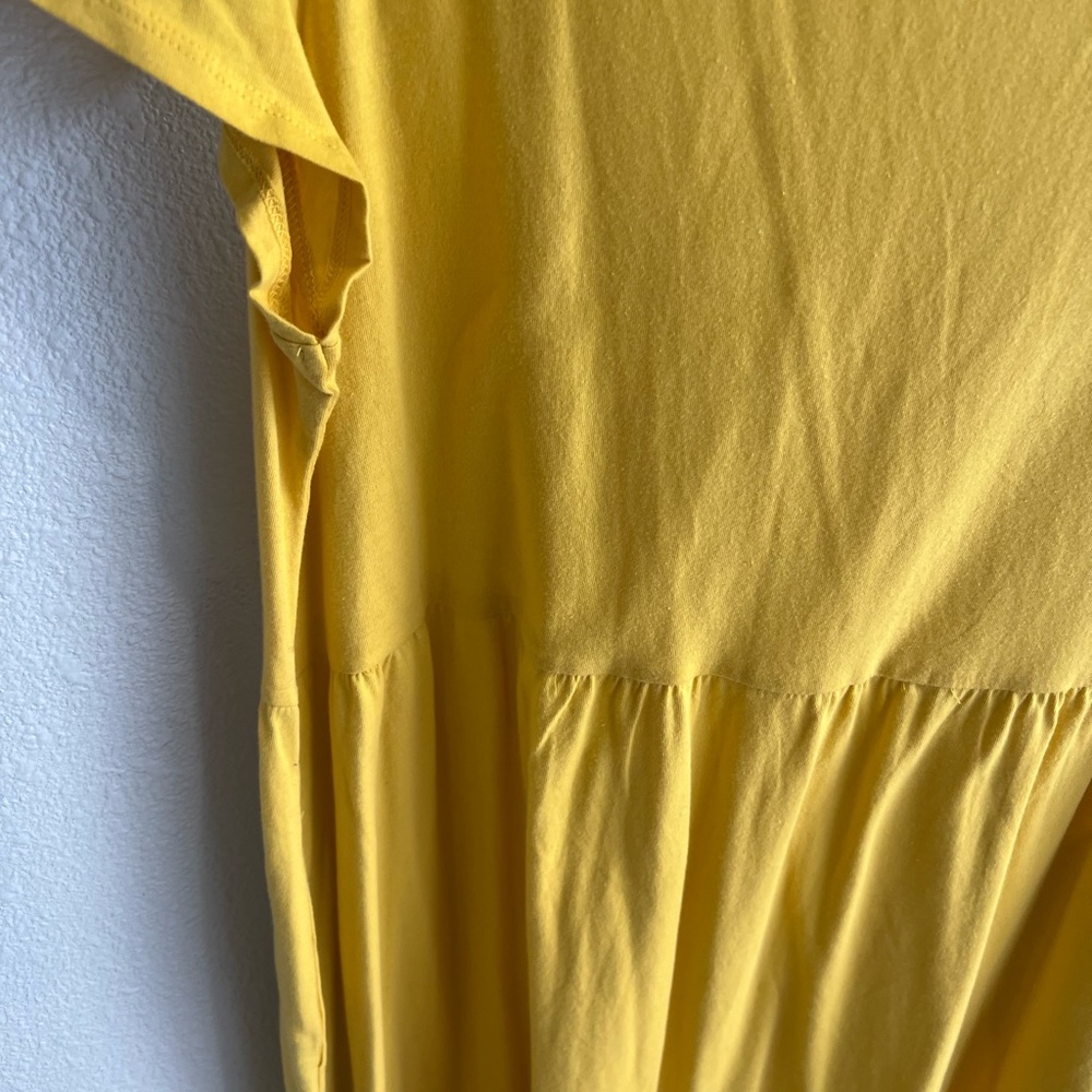 Time and Tru Yellow Tiered Ruffle Dress - Picture 4 of 9